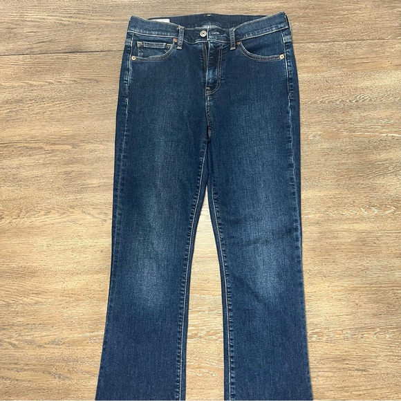 GAP Mid Rise Baby Boot Jeans in Dark Wash 28 6R - Picture 1 of 11